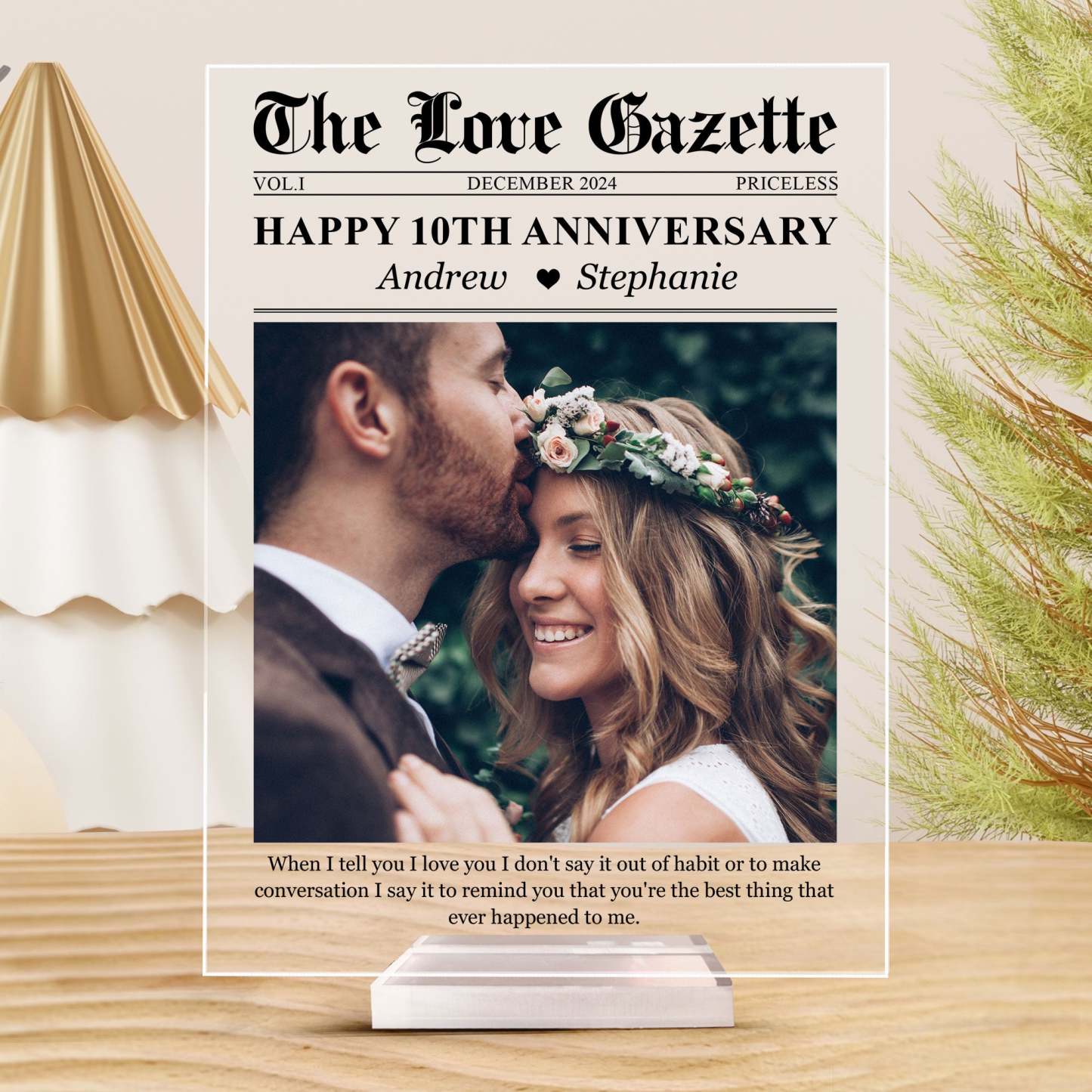 When I Tell You I Love You - Personalized Acrylic Photo Plaque-CustomCraftedX