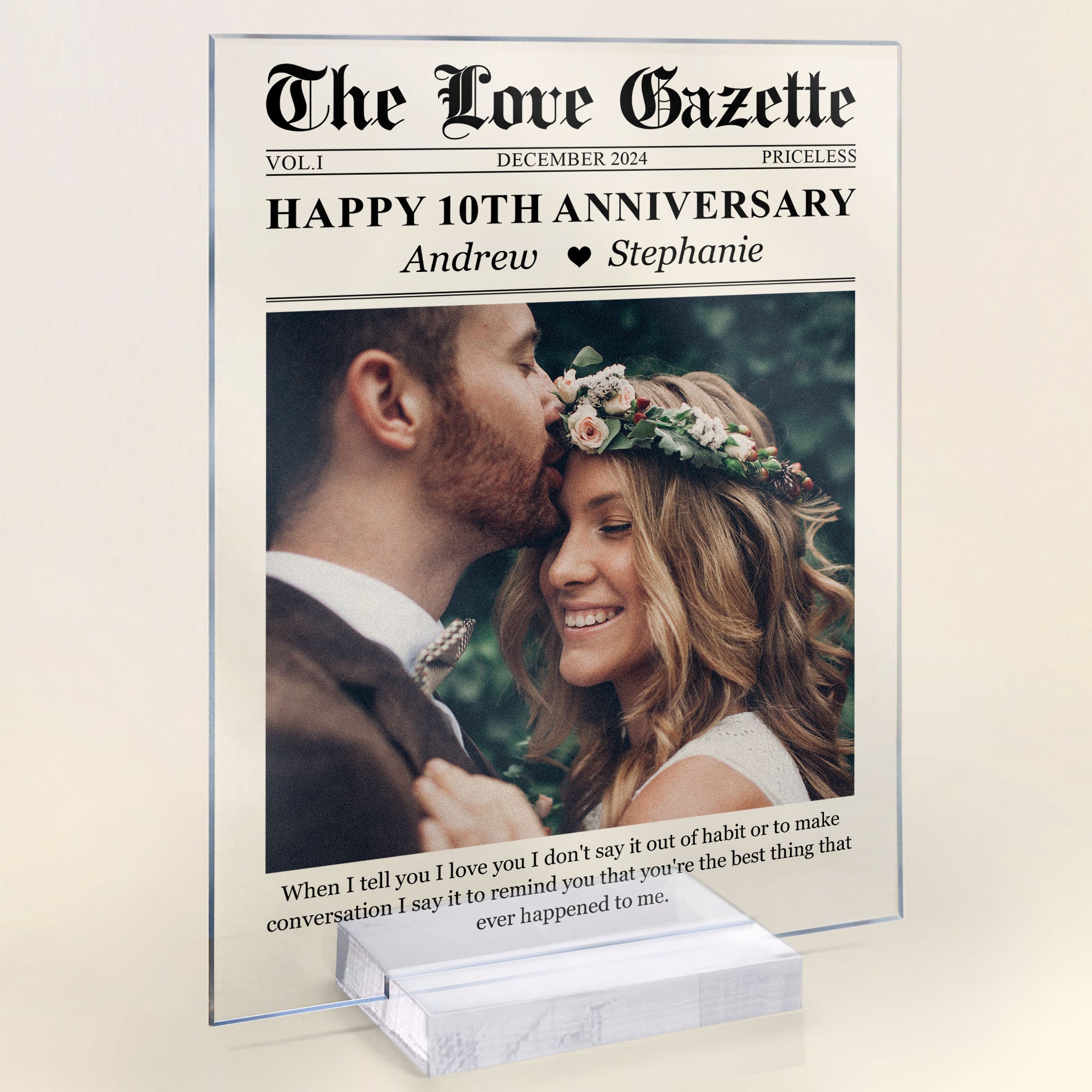 When I Tell You I Love You - Personalized Acrylic Photo Plaque-CustomCraftedX