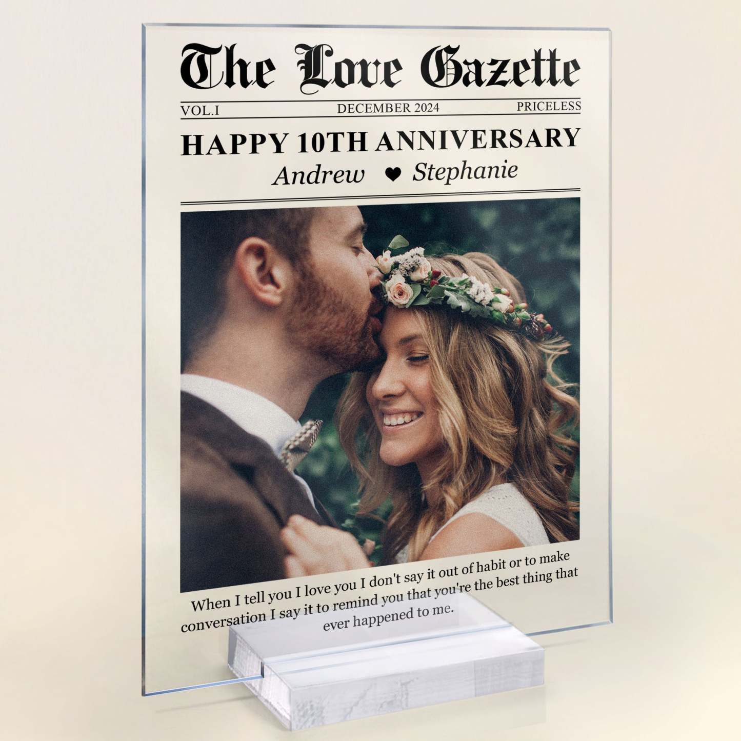 When I Tell You I Love You - Personalized Acrylic Photo Plaque-CustomCraftedX