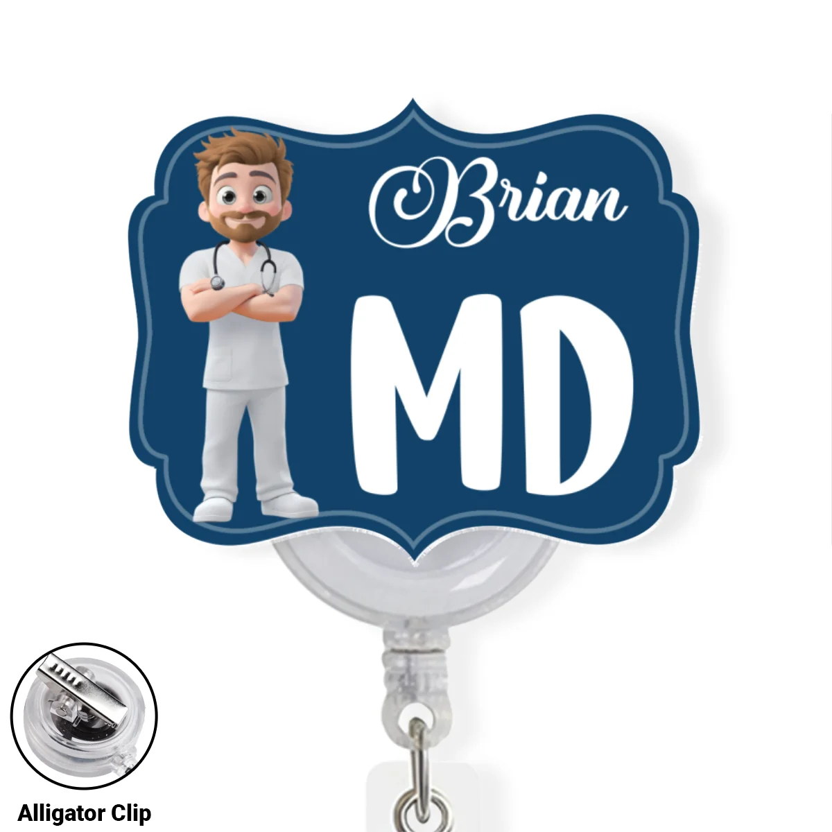 Proud To Be A Nurse - Personalized Custom Acrylic Badge Reel