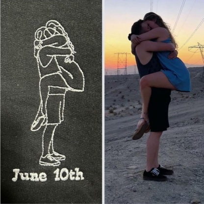 Personalized Outline Photo Sweatshirt | Hoodie | T-shirt