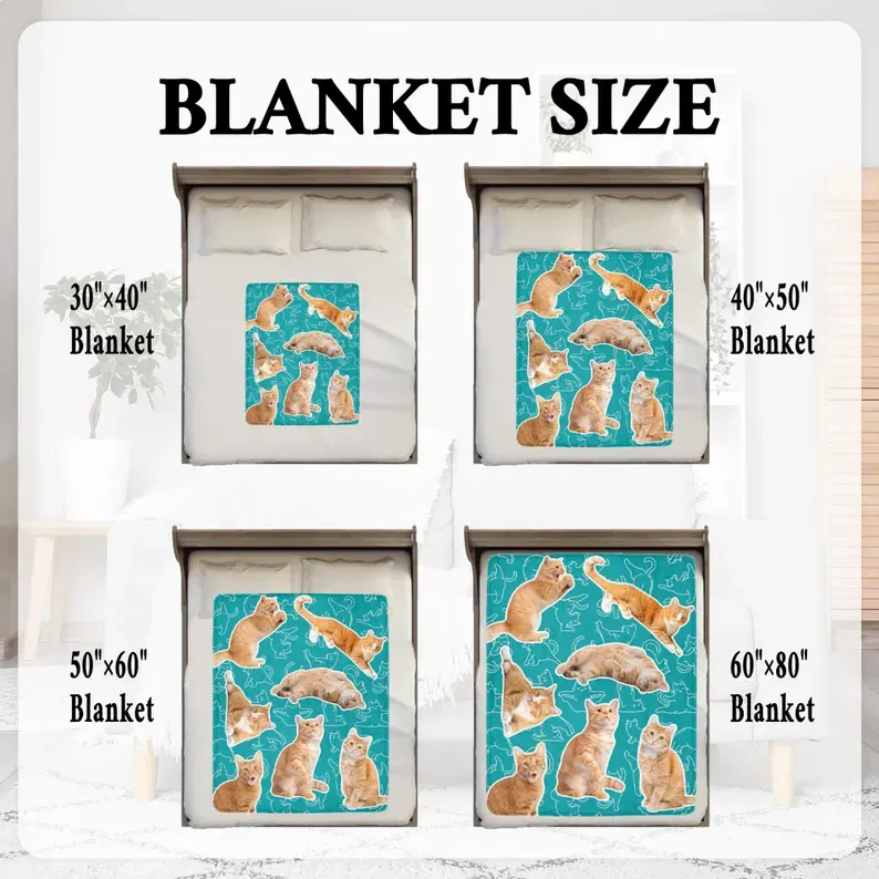 Custom Pet Dog Cat Photo Blanket-Pet Lover Gift