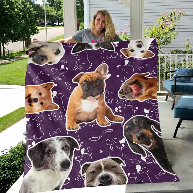 Custom Pet Dog Cat Photo Blanket-Pet Lover Gift