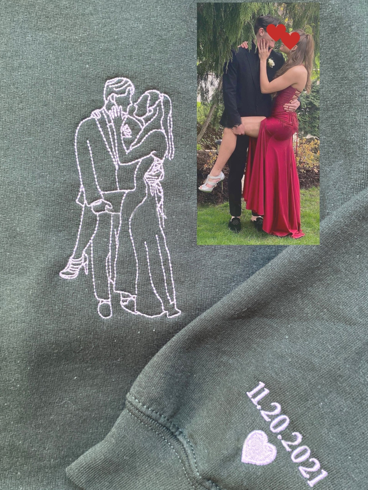 Personalized Outline Photo Sweatshirt | Hoodie | T-shirt
