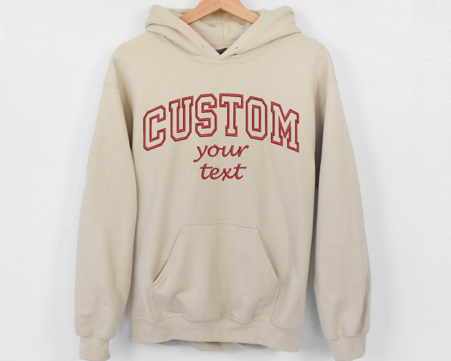 Custom Embroidered Hoodies | Personalized Text Letter Sweatshirts | UNIQUE CUSTOMIZATION | Embroidery Mom Gift Tees | Halloween Gift Ideas-CustomCraftedX