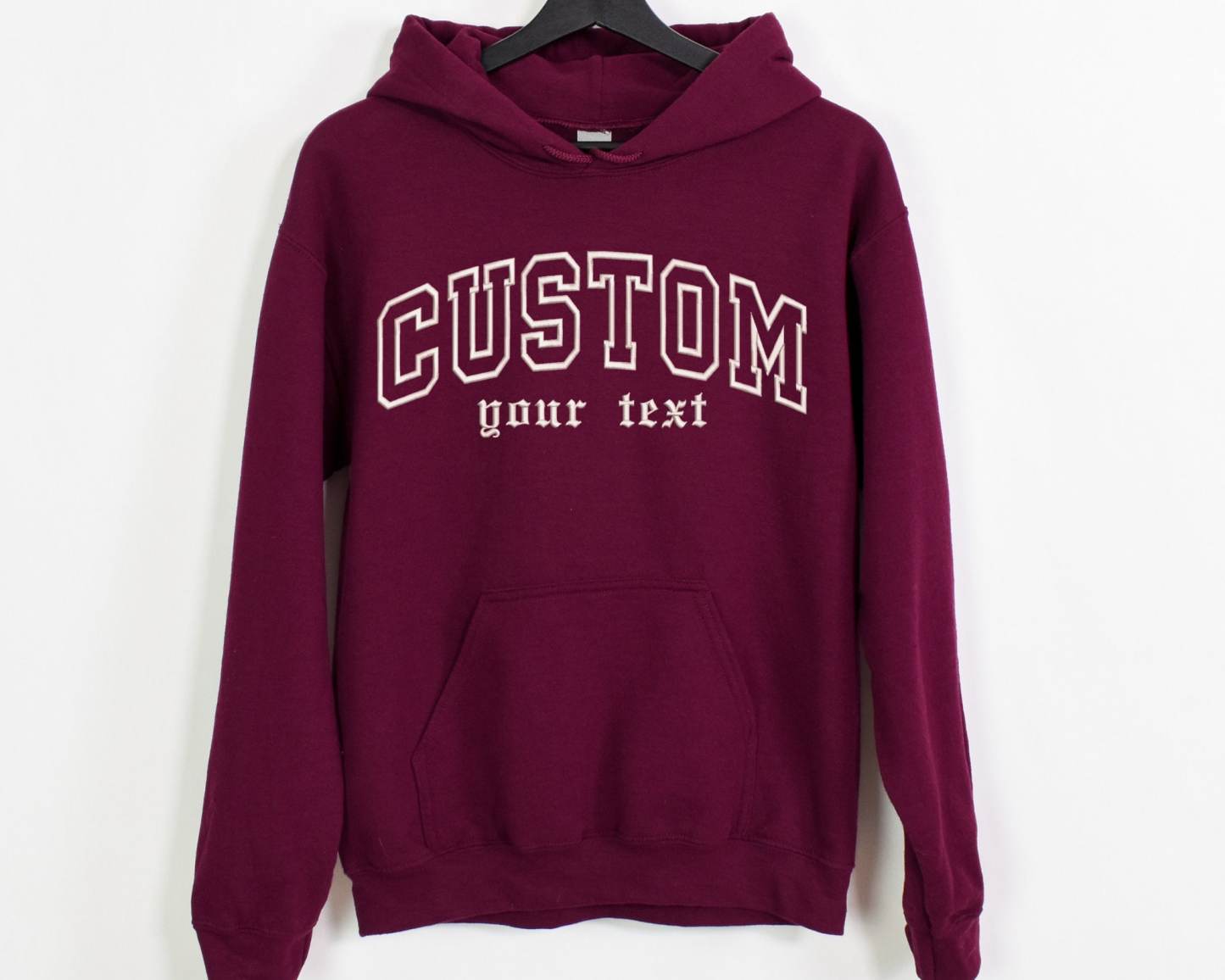 Custom Embroidered Hoodies | Personalized Text Letter Sweatshirts | UNIQUE CUSTOMIZATION | Embroidery Mom Gift Tees | Halloween Gift Ideas-CustomCraftedX