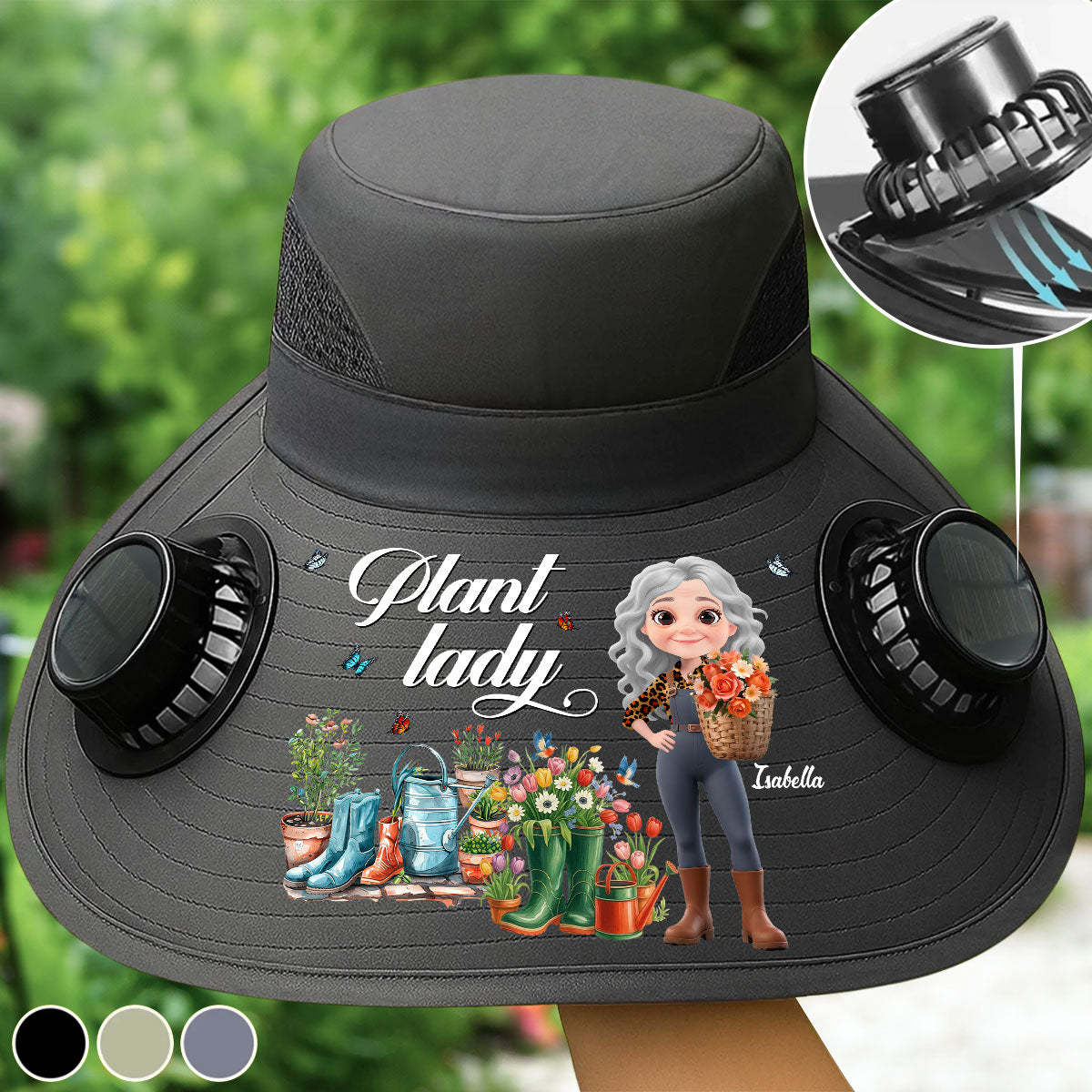 Plant Lady - Personalized Custom Solar Fan Hat