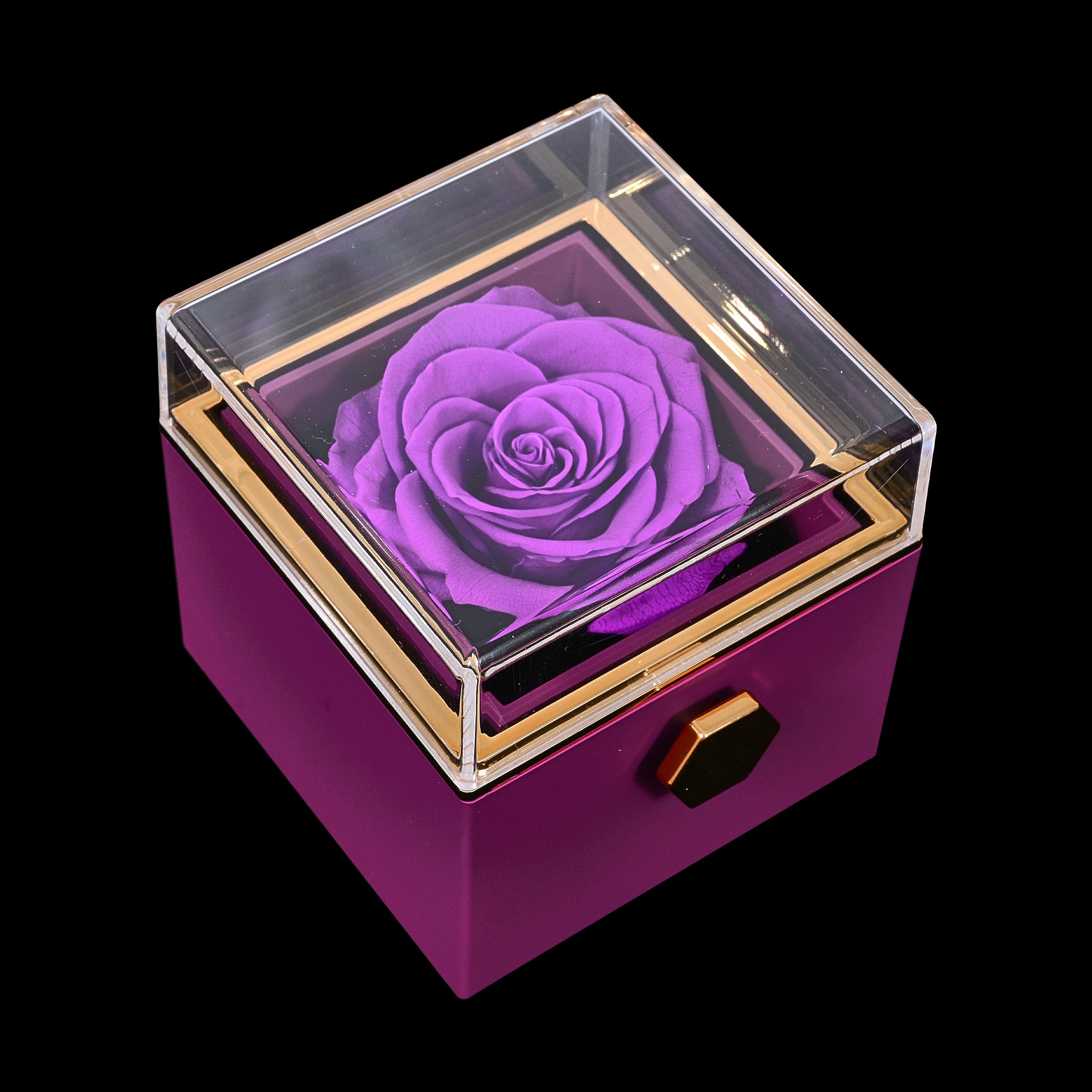 Eternal Rose Box W/ Engraved Necklace