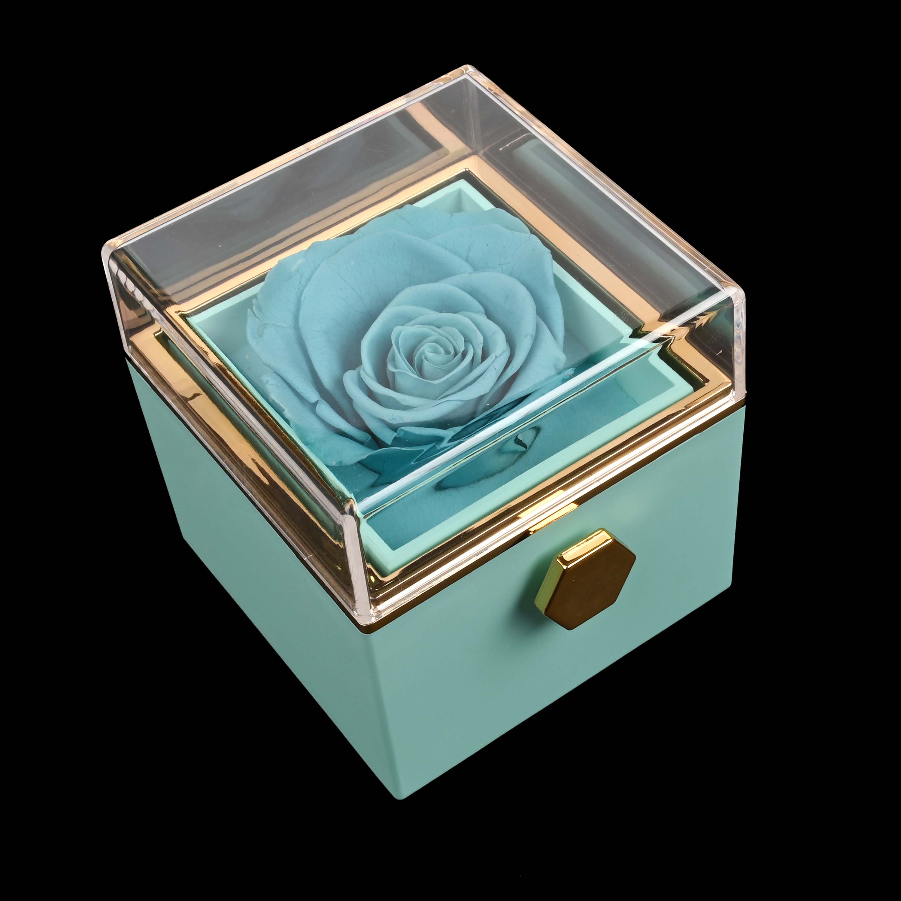 Eternal Rose Box W/ Engraved Necklace