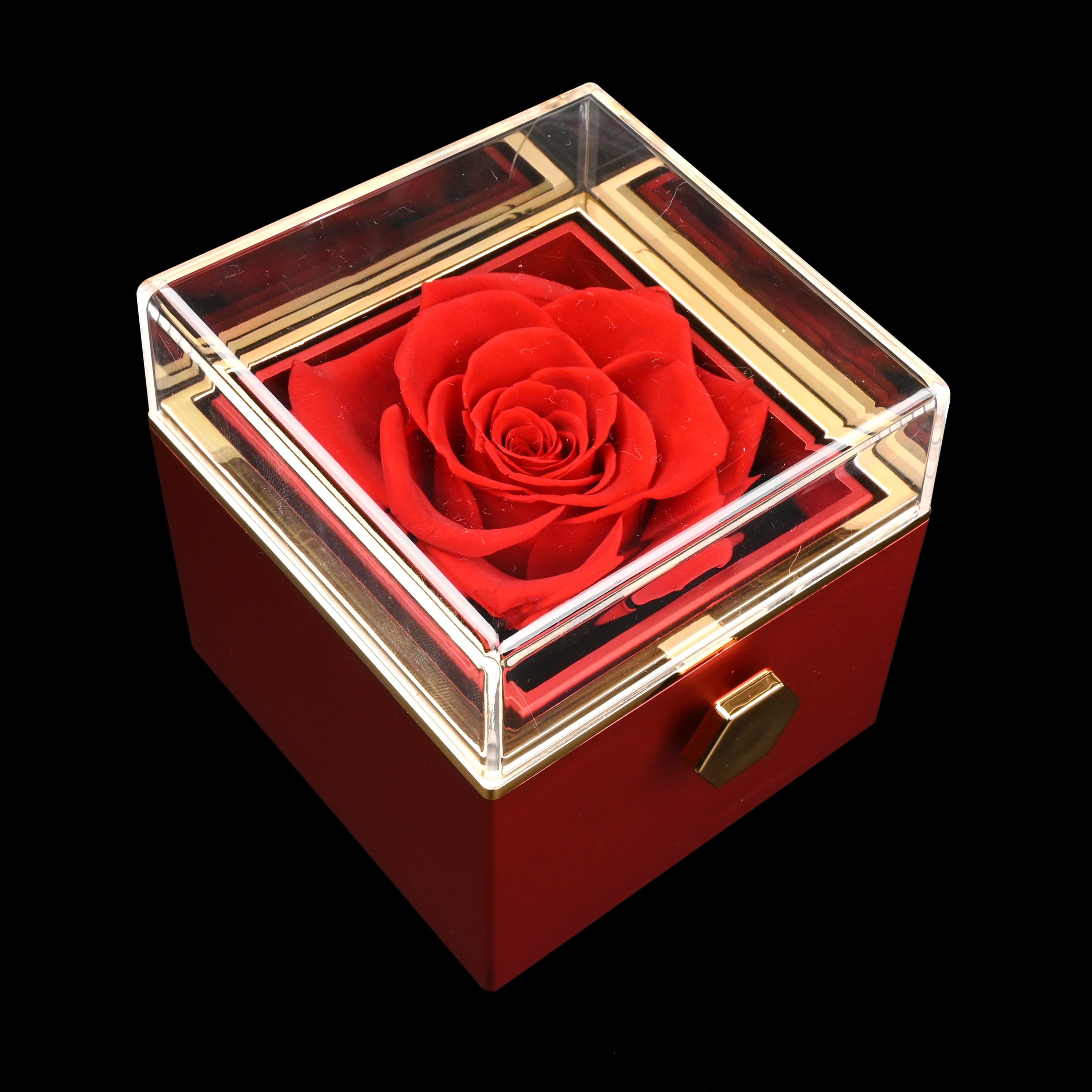 Eternal Rose Box W/ Engraved Necklace