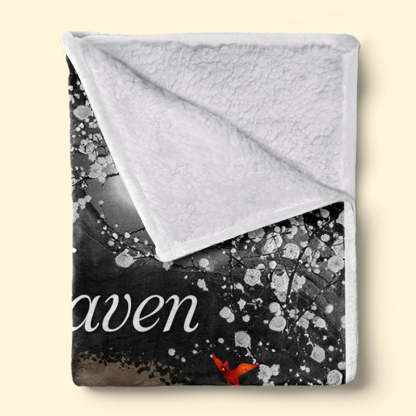 Custom Photo A Hug From Heaven - Memorial Personalized Custom Blanket - Christmas Gift, Sympathy Gift For Family Members-CustomCraftedX