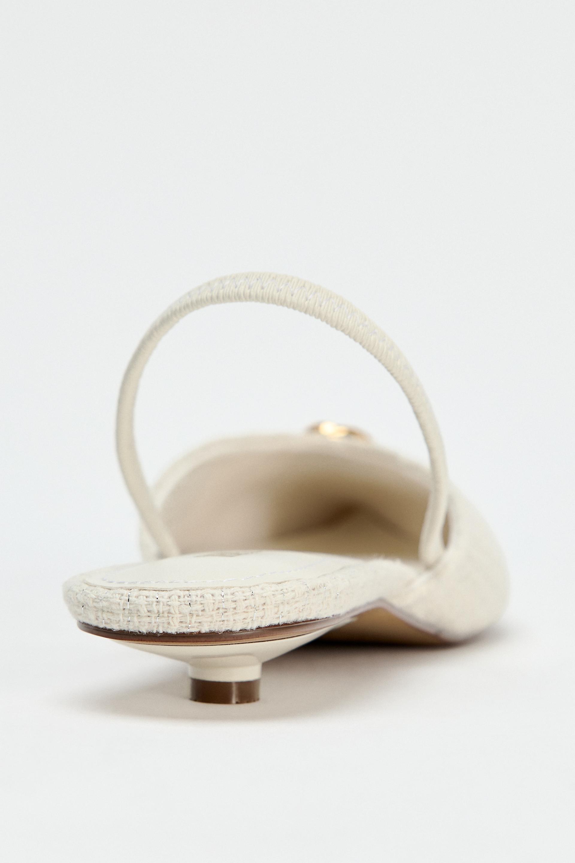 SLINGBACKS WITH METALLIC APPLIQU