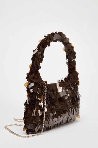 BUCKET BAG WITH APPLIQU