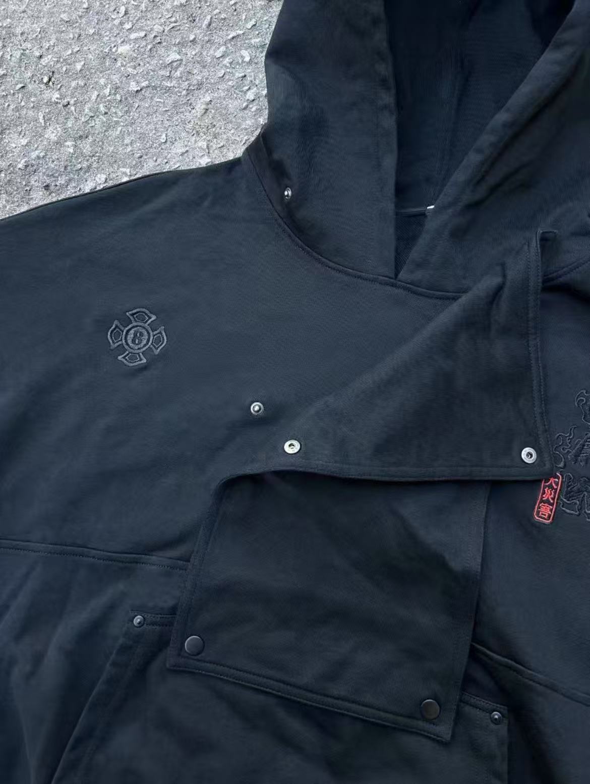 "Flame" Hoodie Black