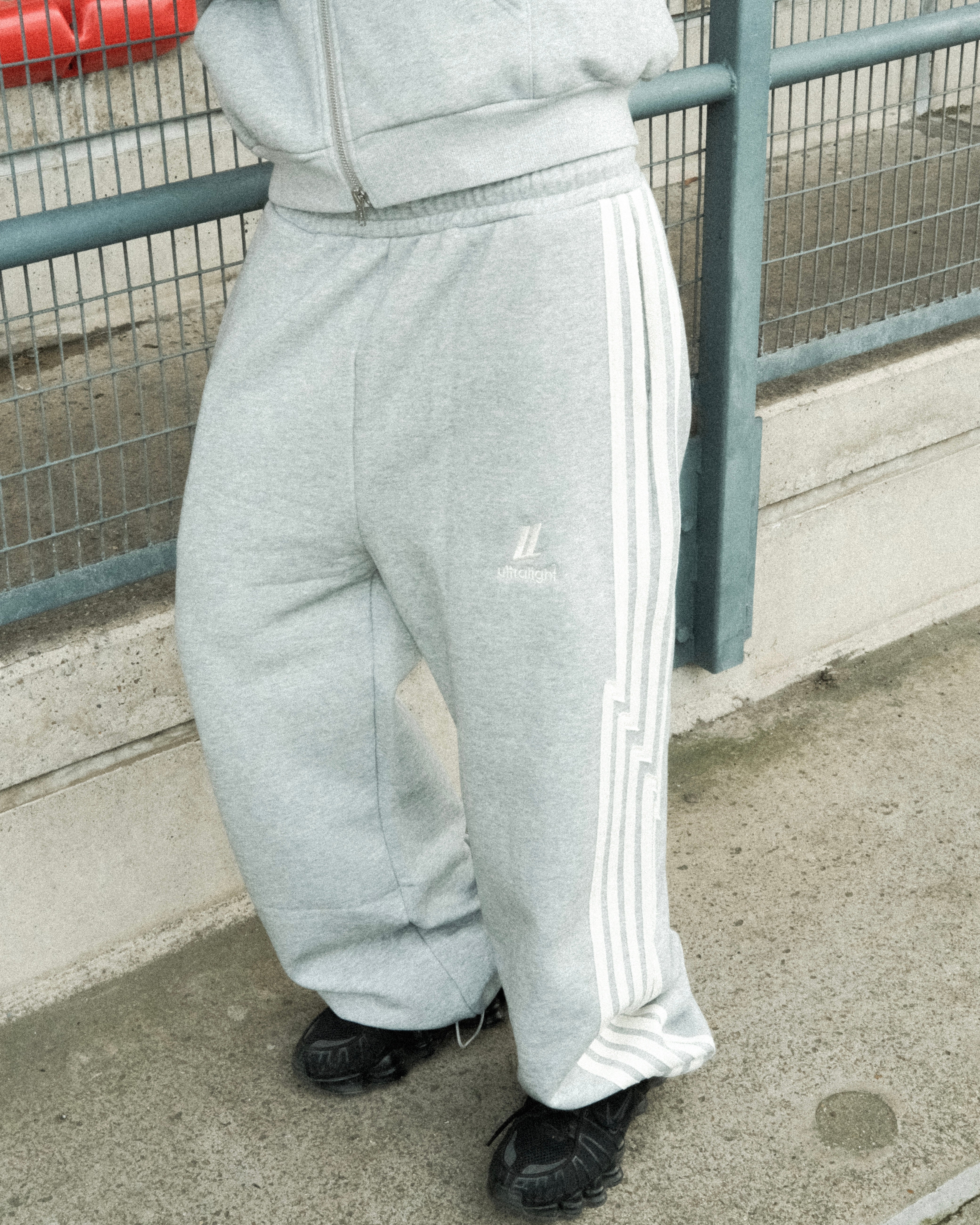 grey heavyweight athletic joggers