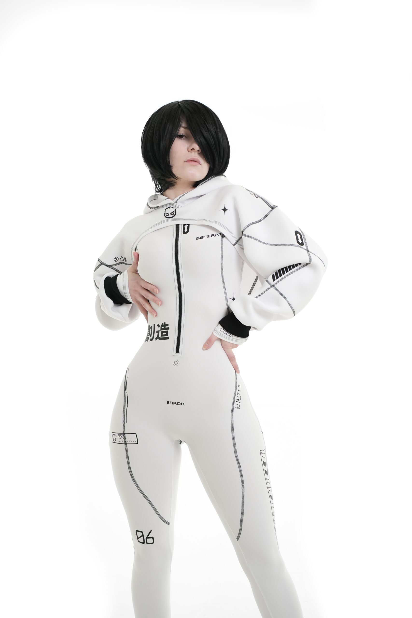 Cyber White Suit (Suit, Short jacket)