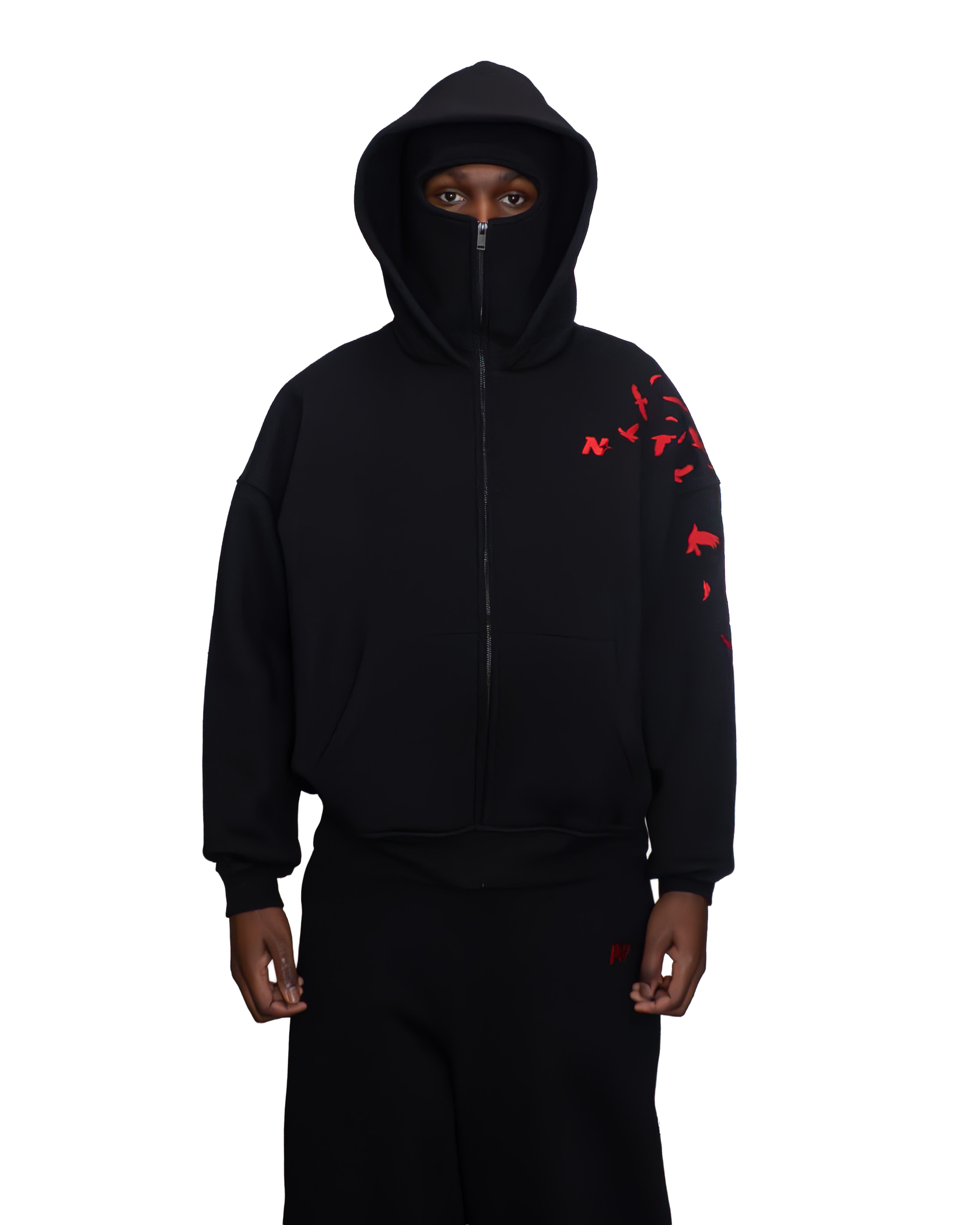 "ITACHI UCHIHA" BALACLAVA ZIP HOODIE