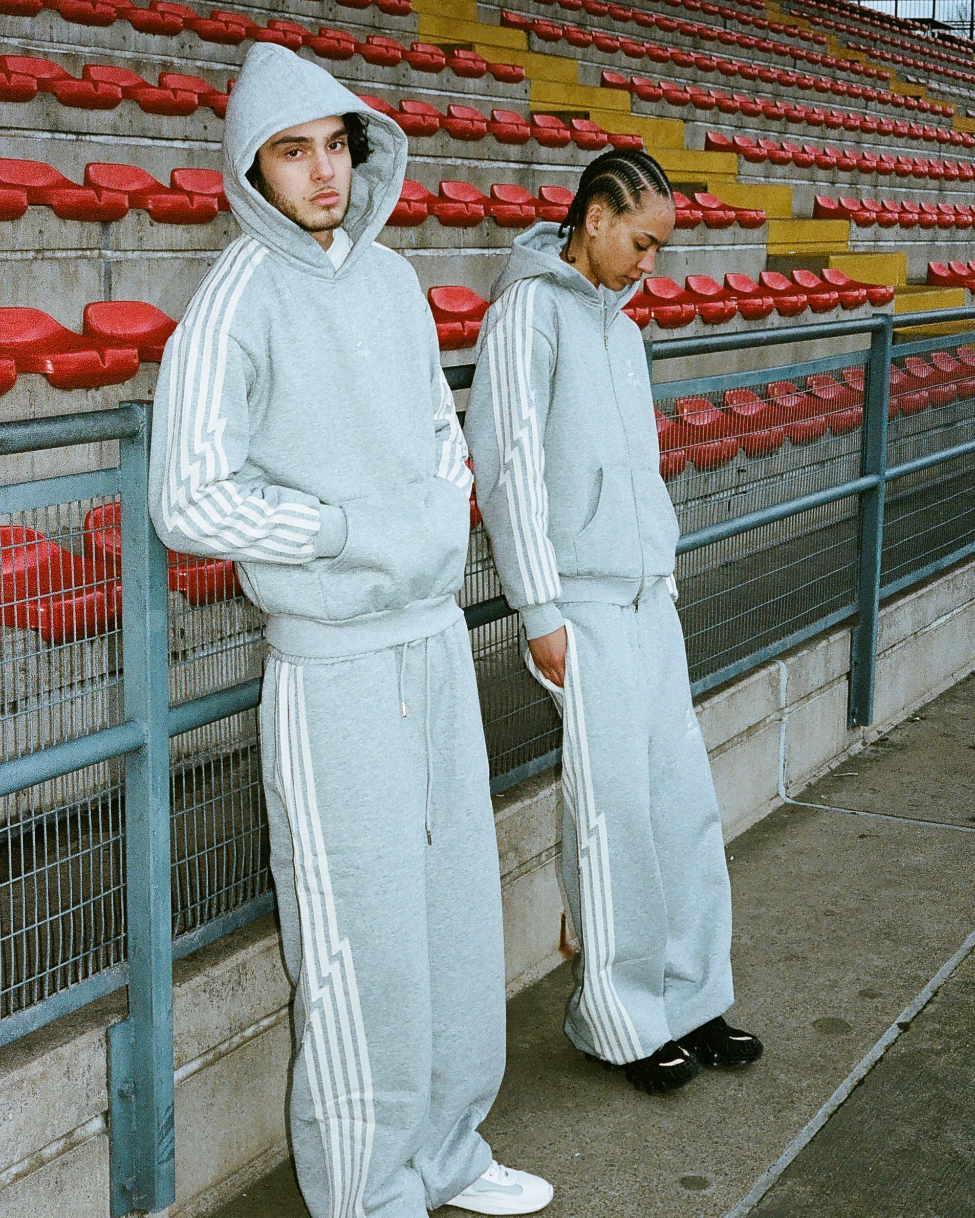 grey heavyweight athletic hoodie