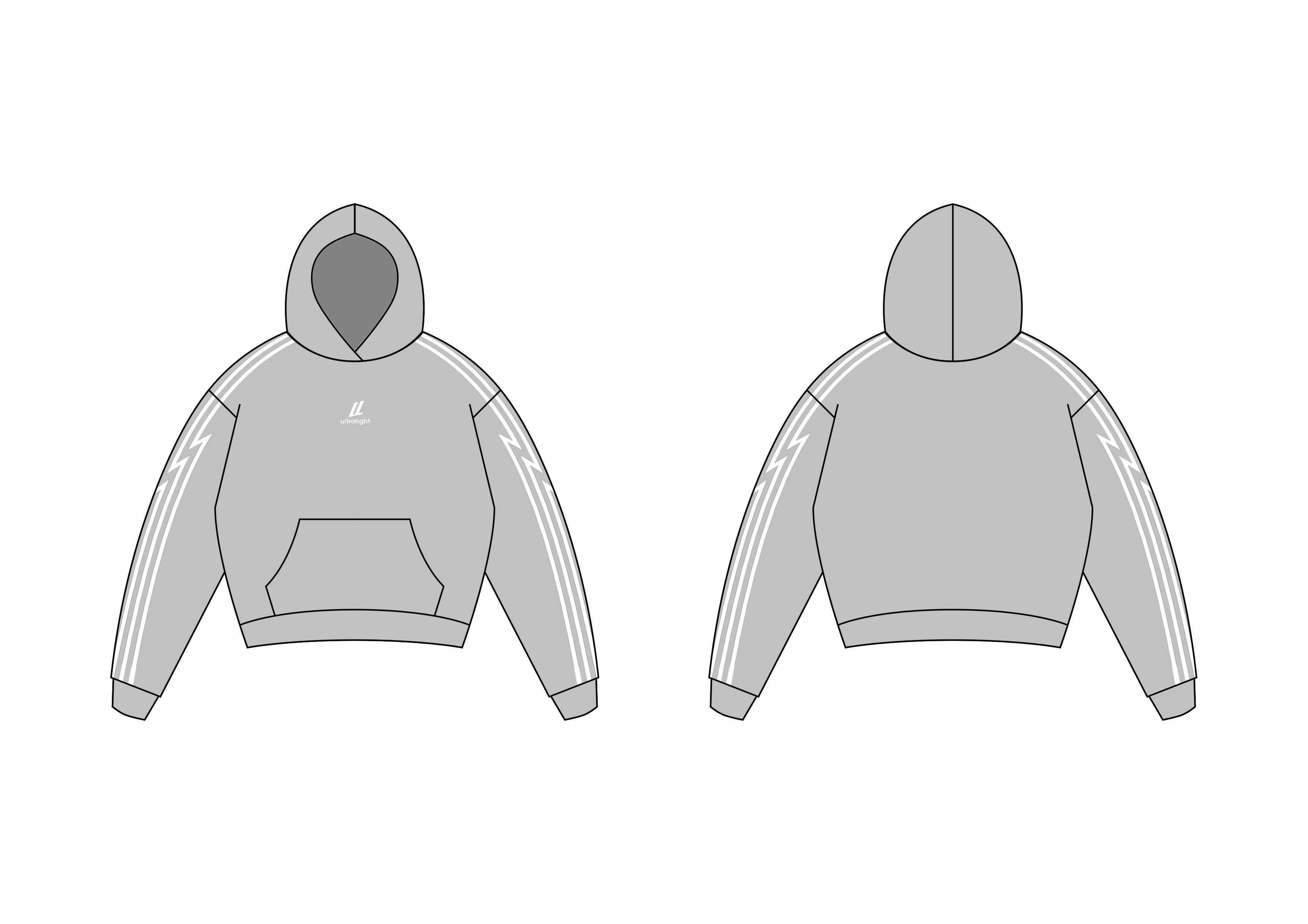 grey heavyweight athletic hoodie