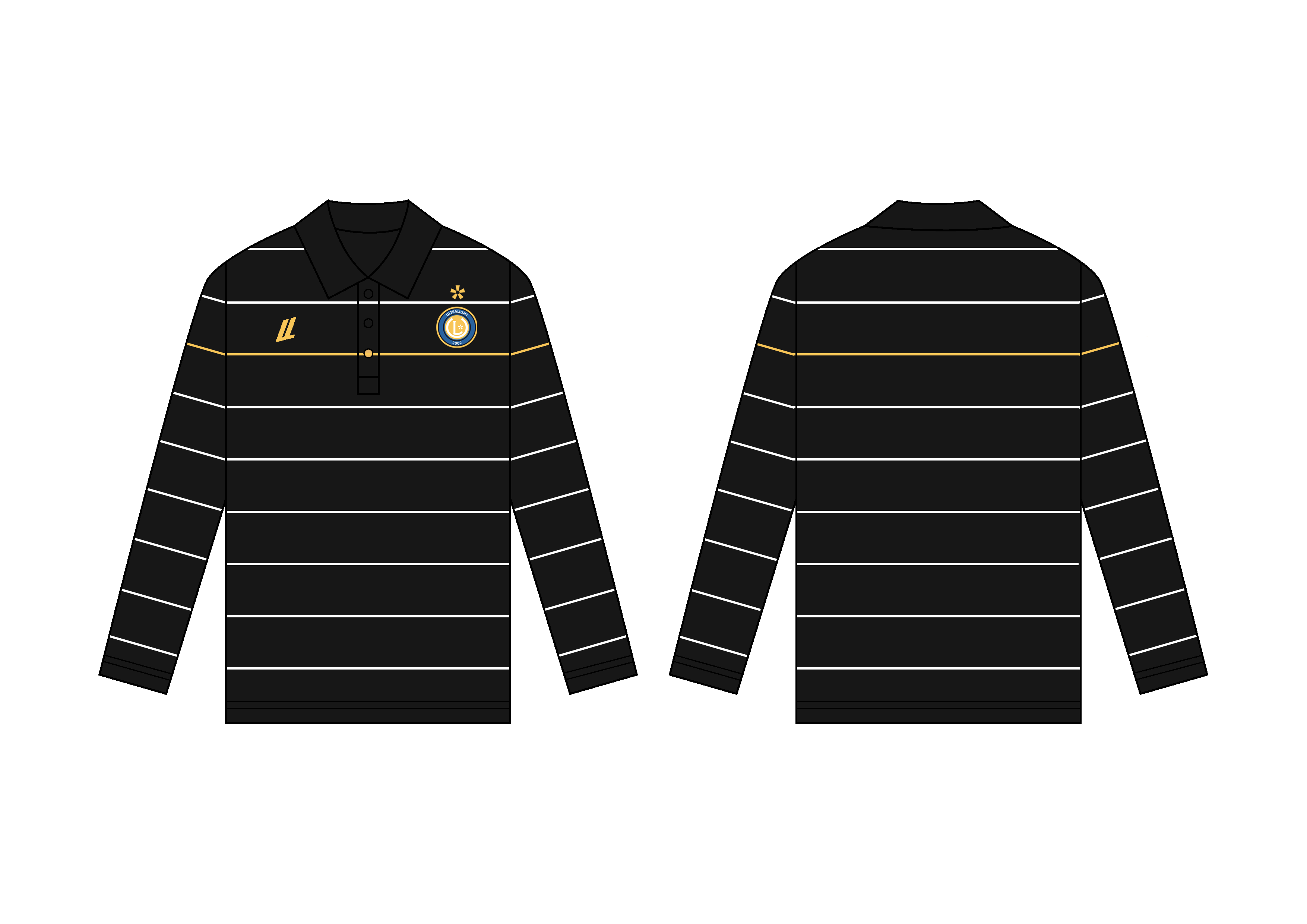 inter longsleeve polo (black)