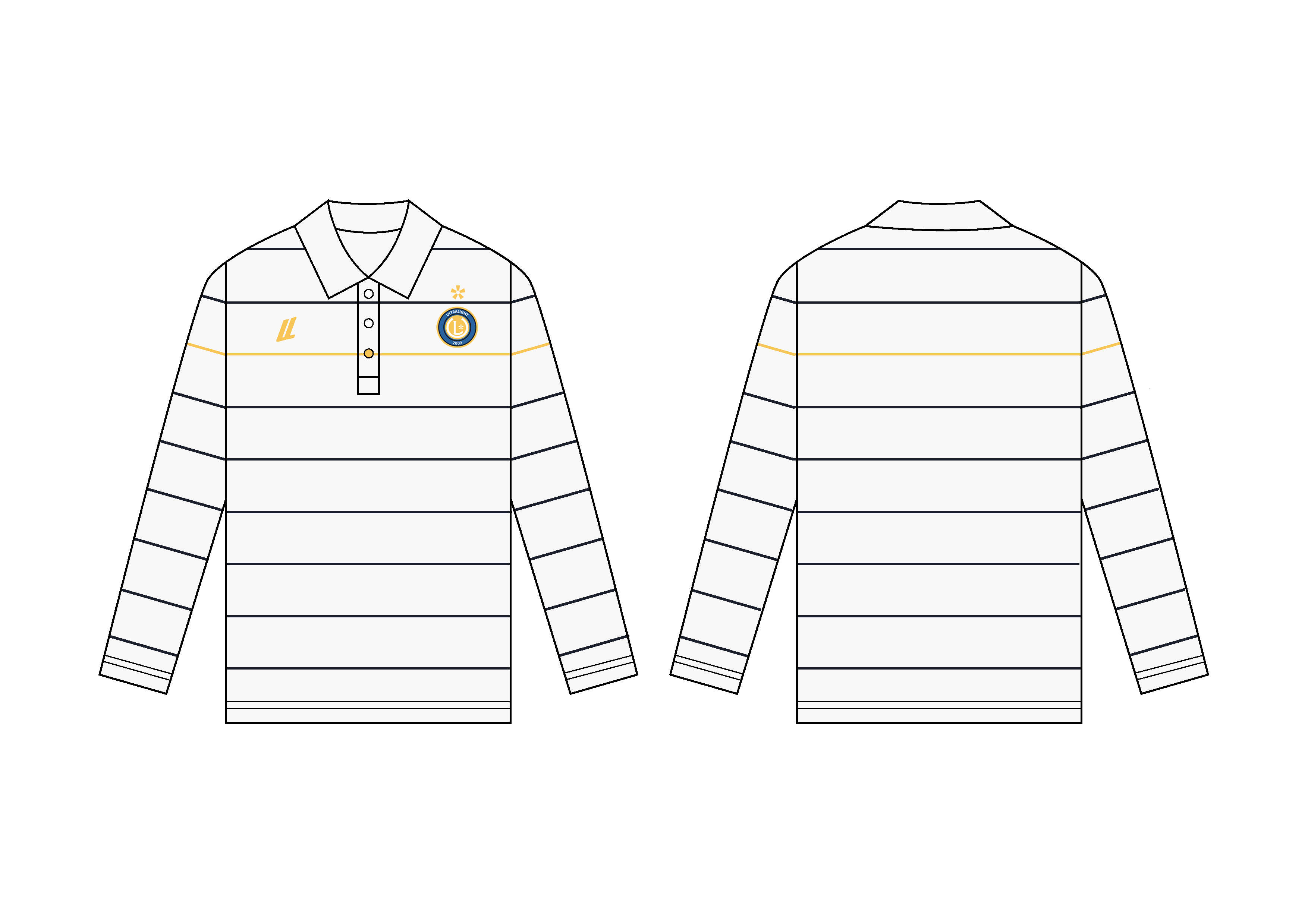 inter longsleeve polo (white)