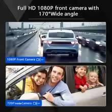 Autós kamera 1080P autós DVR videórögzítő kettős autós kamera elölnézetes kamera hurokfelvétel wifi monitor autós kamera