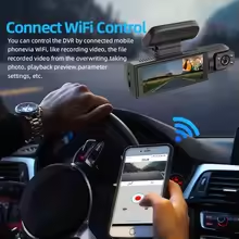 Autós kamera 1080P autós DVR videórögzítő kettős autós kamera elölnézetes kamera hurokfelvétel wifi monitor autós kamera