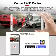 Autós kamera 1080P autós DVR videórögzítő kettős autós kamera elölnézetes kamera hurokfelvétel wifi monitor autós kamera