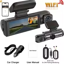 Autós kamera 1080P autós DVR videórögzítő kettős autós kamera elölnézetes kamera hurokfelvétel wifi monitor autós kamera