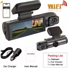 Autós kamera 1080P autós DVR videórögzítő kettős autós kamera elölnézetes kamera hurokfelvétel wifi monitor autós kamera