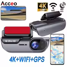 ACCEO UHD 4K WIFI autós kamera éjjellátó videórögzítő fekete dobozos autós DVR kamera autós kamera GPS támogatás G-szenzor 24 órás parkolás