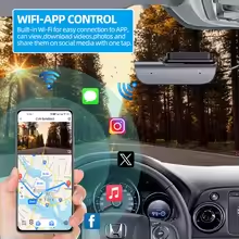 ACCEO UHD 4K WIFI autós kamera éjjellátó videórögzítő fekete dobozos autós DVR kamera autós kamera GPS támogatás G-szenzor 24 órás parkolás
