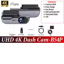 ACCEO UHD 4K WIFI autós kamera éjjellátó videórögzítő fekete dobozos autós DVR kamera autós kamera GPS támogatás G-szenzor 24 órás parkolás