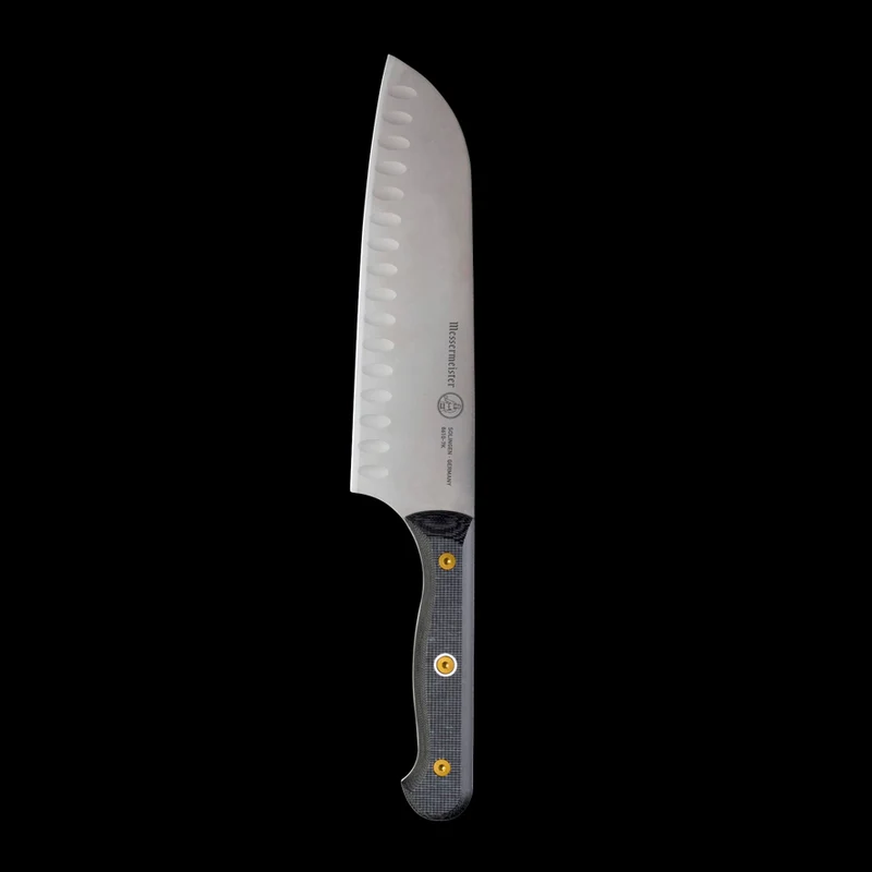 Messermeister Custom Kullens Santoku kés | 7 hüvelykes német acél | homorú köszörülésű penge