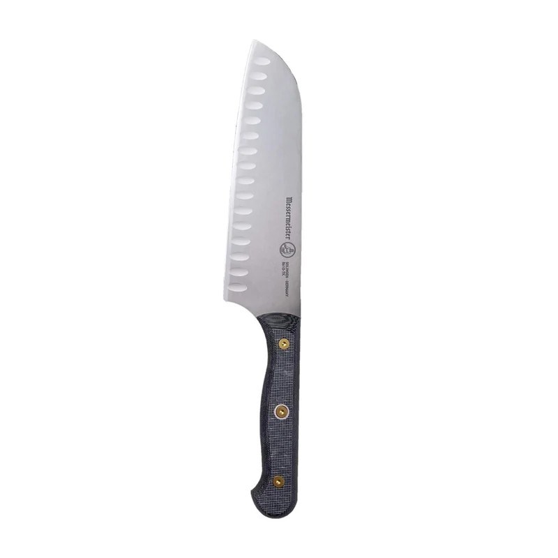 Messermeister Custom Kullens Santoku kés | 7 hüvelykes német acél | homorú köszörülésű penge