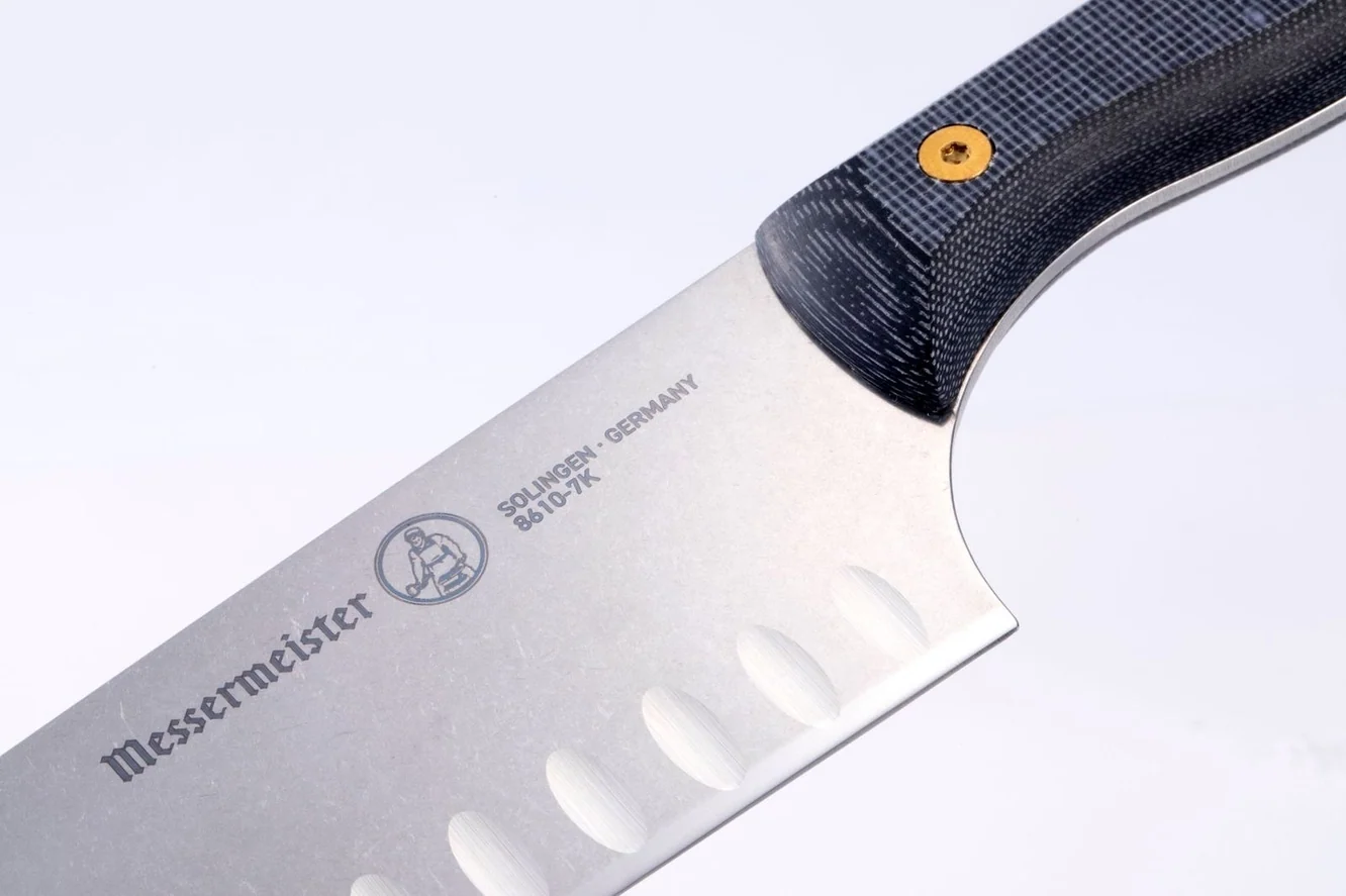 Messermeister Custom Kullens Santoku kés | 7 hüvelykes német acél | homorú köszörülésű penge