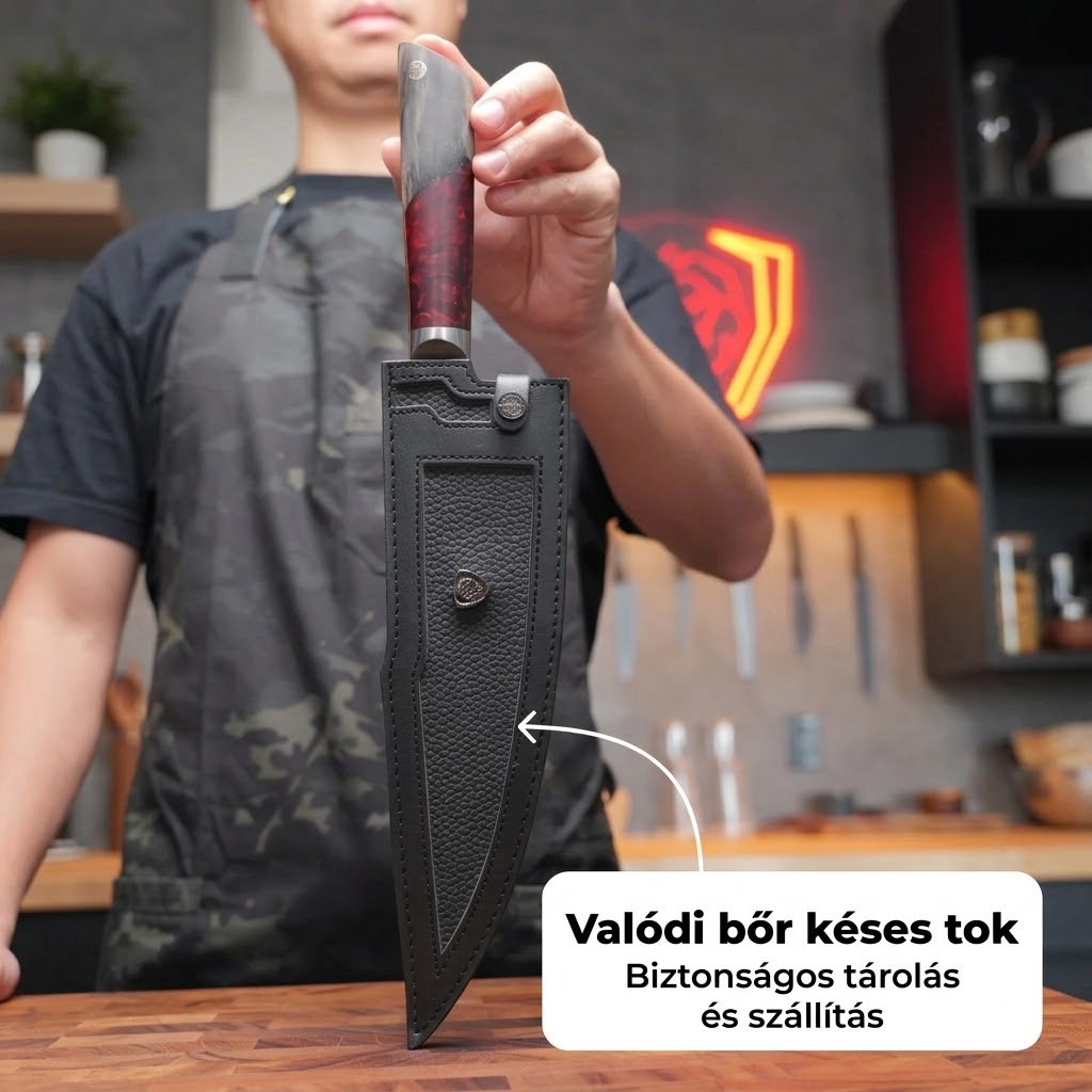 Spartan Ghost™ sorozatú szakácskés, 9,5 hüvelykes