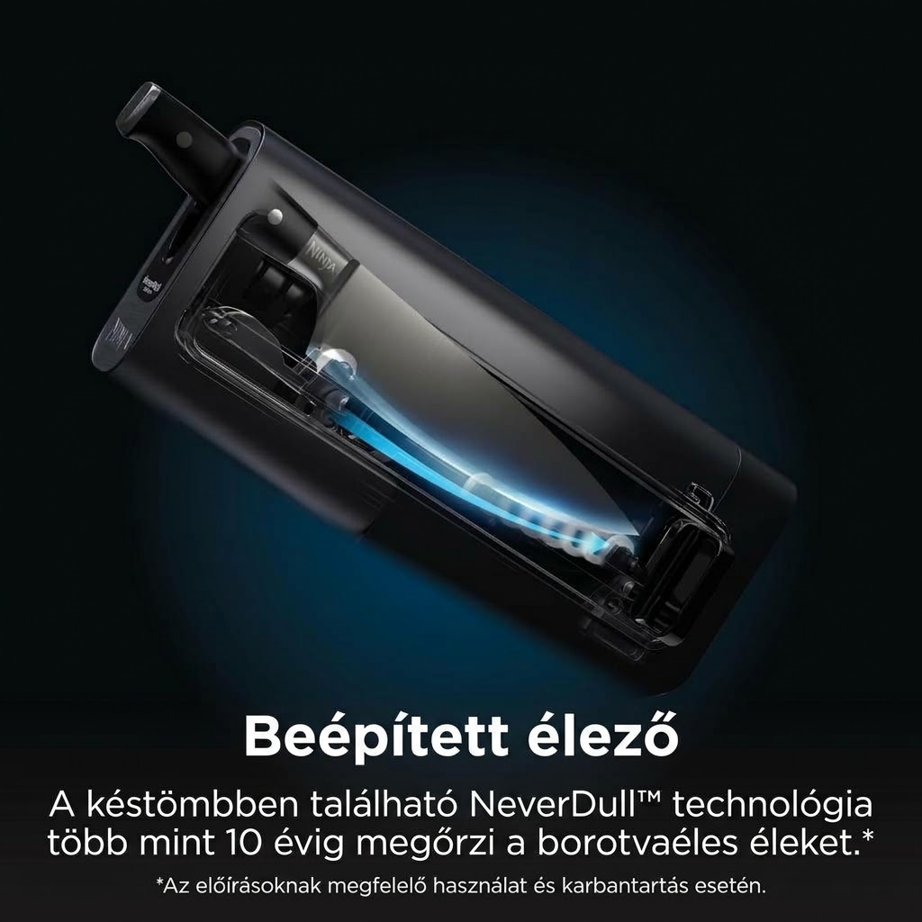 Ninja® 17 részes késtömb készlet beépített élezővel, fekete, K32017   