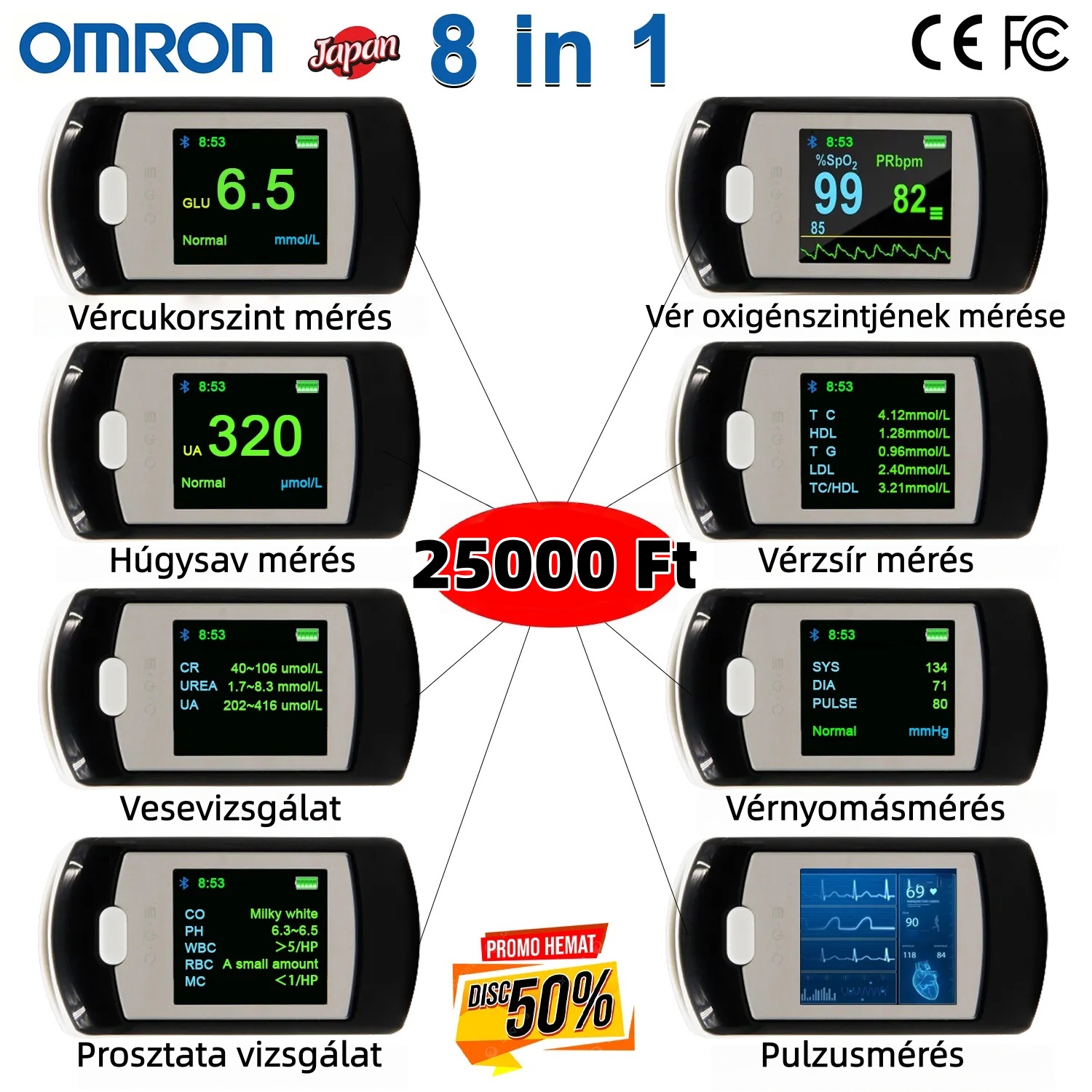 Forradalmasítja a vércukorszint mérését! Az Omron non-invazív vércukorszintmérője mindössze 3 másodperc alatt 99,99%-os pontosságot biztosít – a 2026-os év élvonalbeli egészségügyi technológiája.