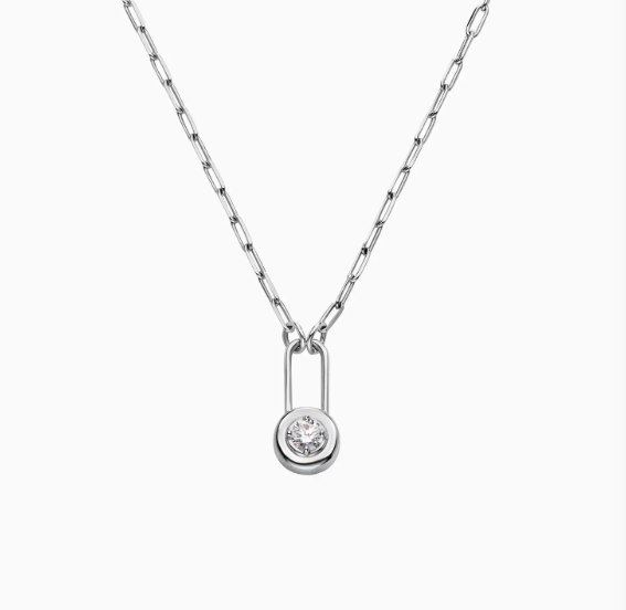 Lock & Luna medál kerek csiszolású moissanittal