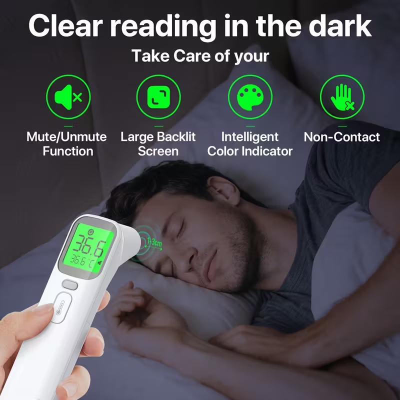 Digital Infrared Forehead & Ear Thermometer for Adults