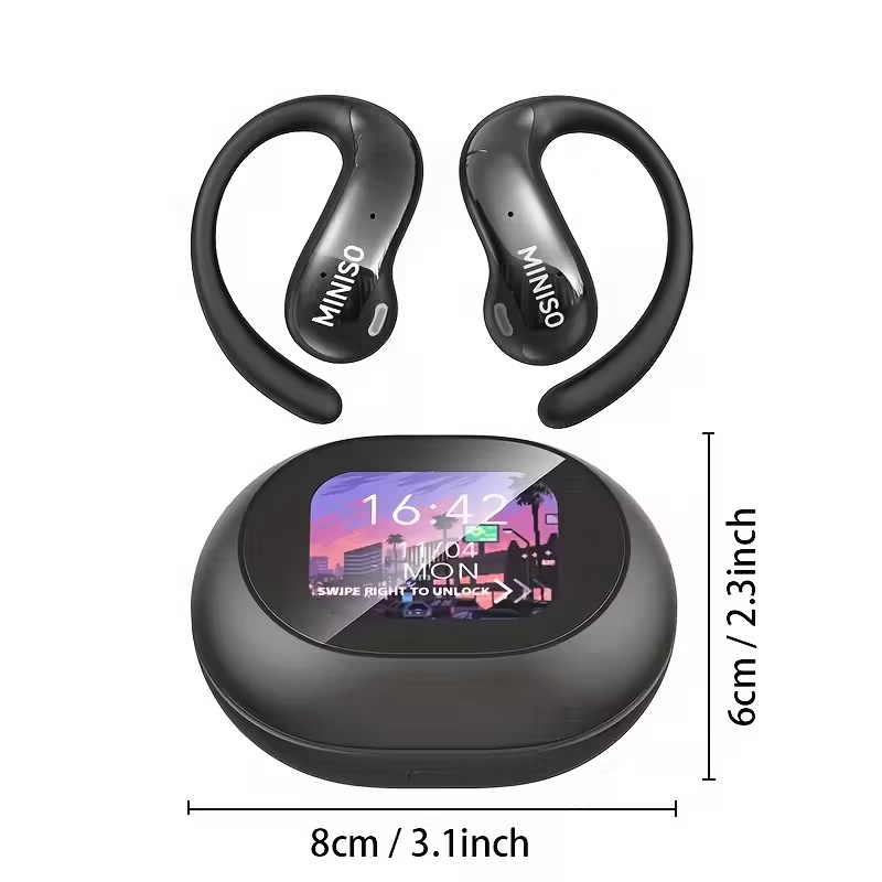 AIReal-time fordító fülhallgató érintőképernyővel, 150 nyelv, HD hangzás, alacsony késleltetés, kényelmes illeszkedés, hosszú akkumulátor-üzemidő - tökéletes utazáshoz, üzleti és tanulási célra