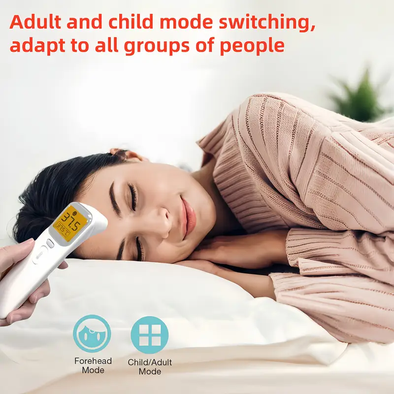 1 másodperces hőmérsékletmérés, pontos értékek, 3 az 1-ben érintésmentes fülhőmérő