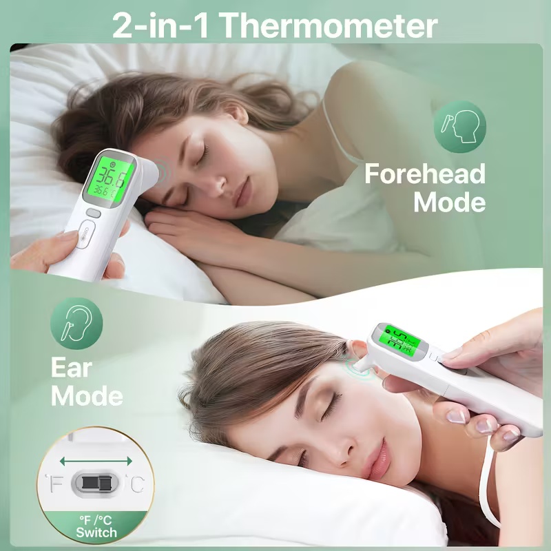 Digital Infrared Forehead & Ear Thermometer for Adults