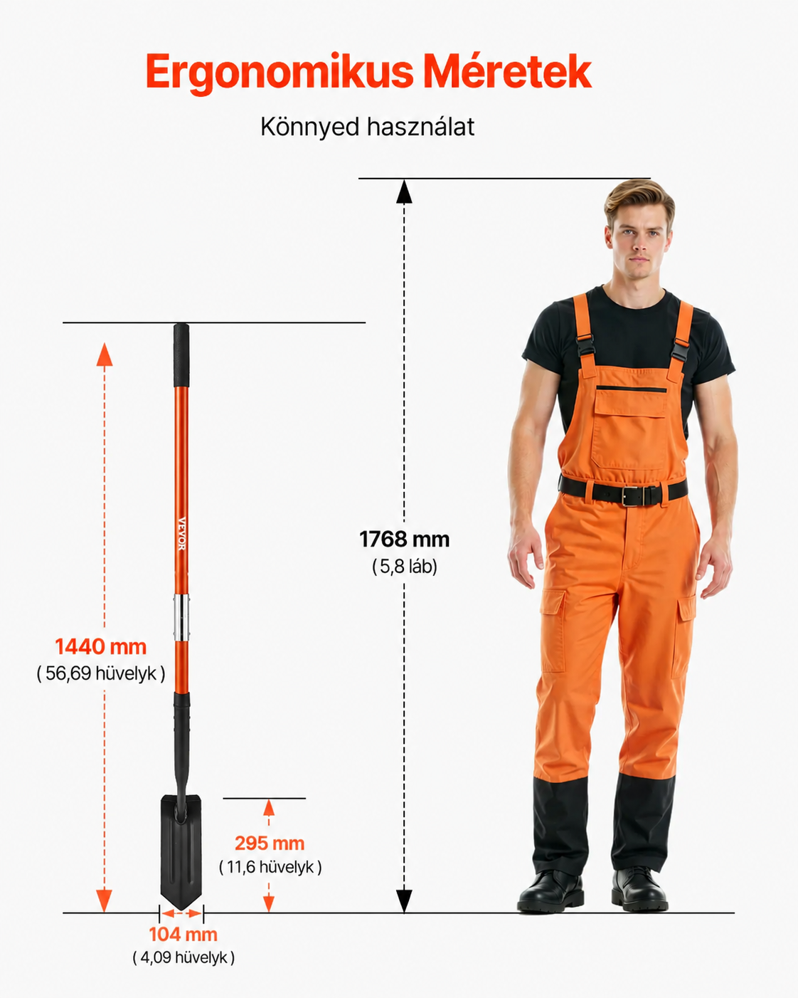 [Copy]VEVOR oszloplyukásó, nagy teherbírású oszlopfúró szénacél fogantyúval, kézi lyukásó skálajelöléssel és fém pengével, oszloplyukásó szerszám kültéri kertészkedéshez, 57,5 ​​hüvelykes