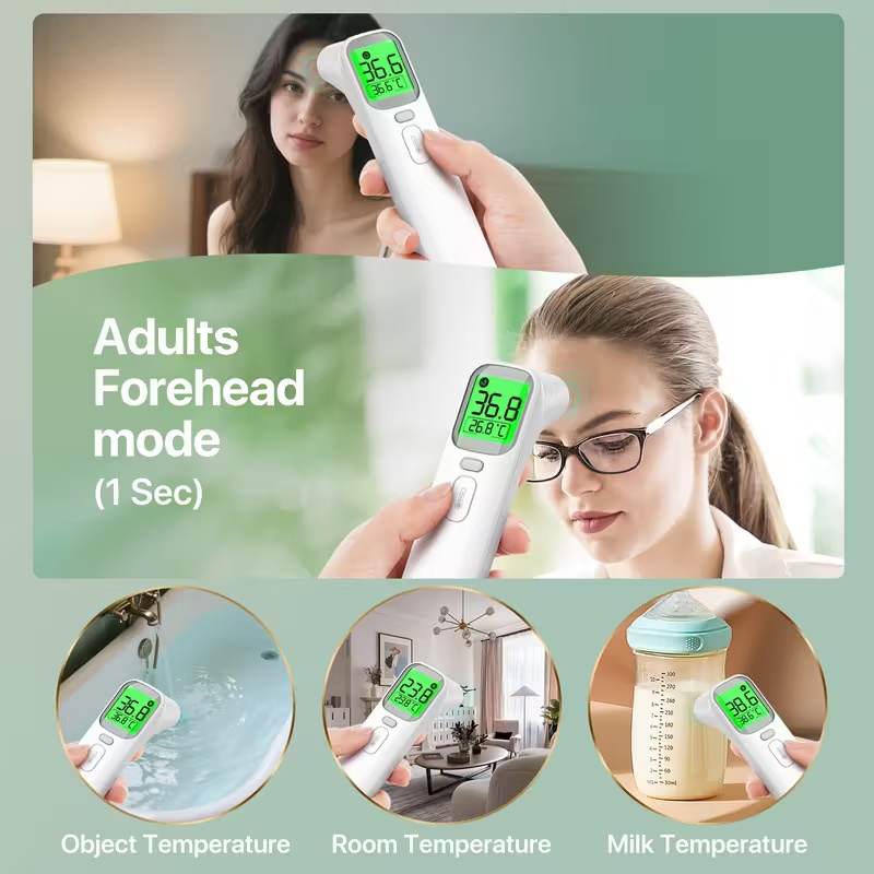 Digital Infrared Forehead & Ear Thermometer for Adults