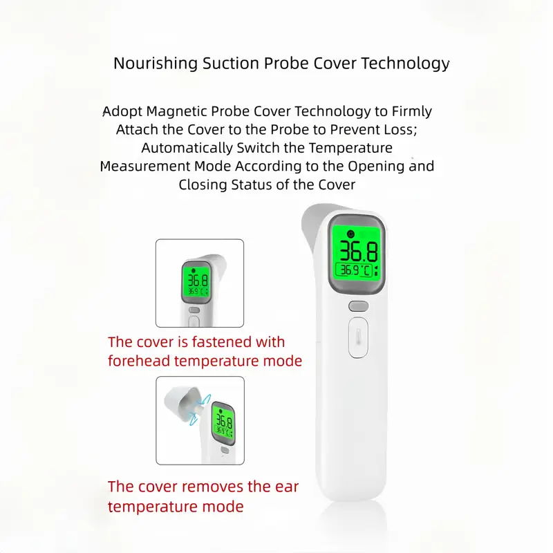 1 másodperces hőmérsékletmérés, pontos értékek, 3 az 1-ben érintésmentes fülhőmérő