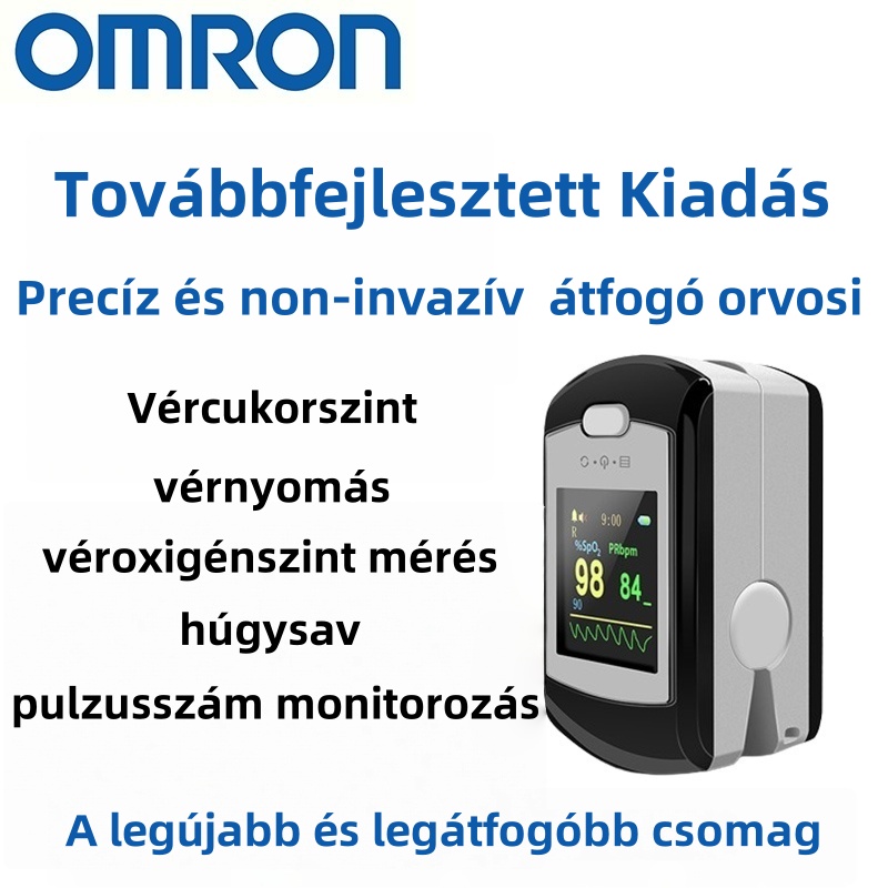 ❤️2025-ös orvostechnológiai innováció; Omron fájdalommentes, non-invazív vércukorszintmérő (5 másodperces mérés/99%-os pontosság)
