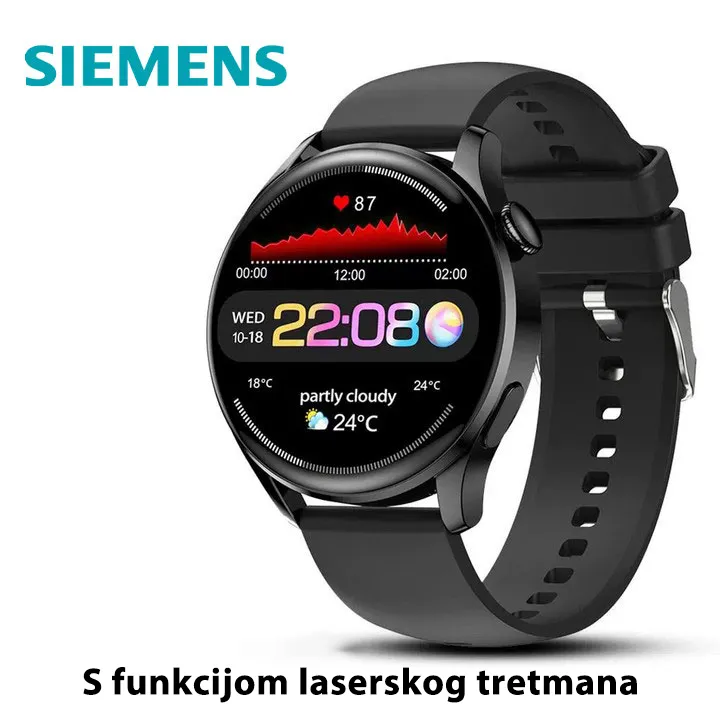 Siemensov laserski sat prati otkucaje srca/krvni tlak/šećer u krvi u stvarnom vremenu