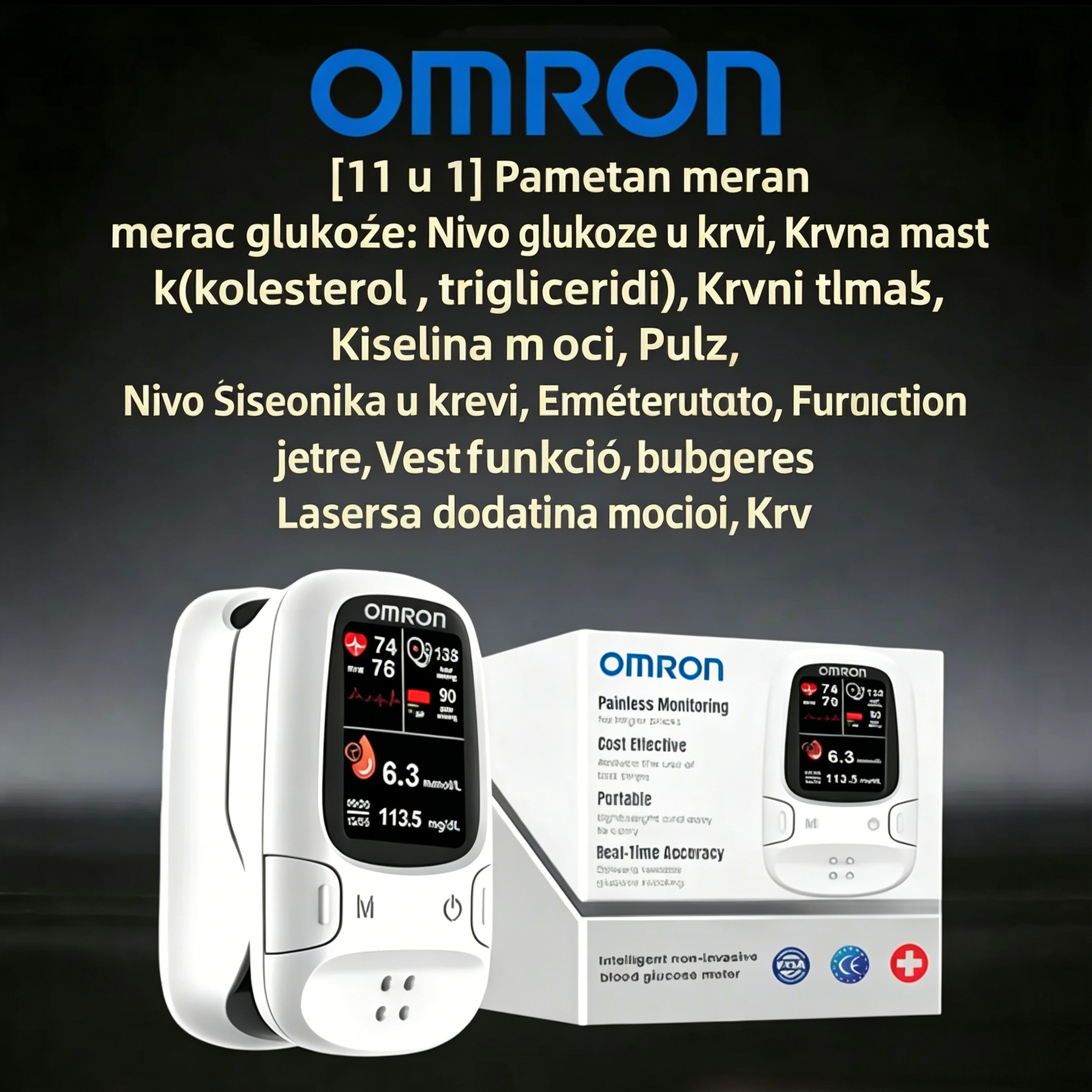 🔥 2026 Omron™  predstavlja novo lansirani neinvazivni pametni mjerač glukoze u krvi 🔥Proizvedeno u SAD-u🔥